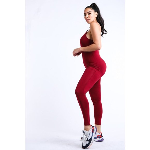 Women's Spaghetti Strap Bodycon Tank One Piece Jumpsuits Rompers S M L - Picture 6 of 8